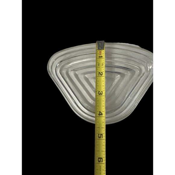 VTG 1938-43 Anchor Hocking clear Manhattan relish tray triangle inserts dish - Picture 9 of 10